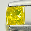 0.13 Ct. Good Cutting Square Princess Cut Natural Yellow Loose Diamond
