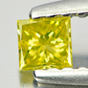 0.15 Ct. Nice Cutting Square Princess Cut Natural Yellow Loose Diamond
