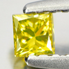 0.18 Ct. Good Cutting Square Princess Cut Natural Yellow Loose Diamond
