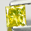 0.17 Ct. Nice Color Square Princess Cut Natural Yellow Loose Diamond