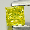 0.15 Ct. Good Color Square Princess Cut Natural Yellow Loose Diamond