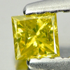 0.17 Ct. Good Color Square Princess Cut Natural Yellow Loose Diamond