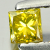 0.18 Ct. Good Color Square Princess Cut Natural Yellow Loose Diamond