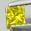 0.13 Ct. Nice Color Square Princess Cut Natural Yellow Loose Diamond