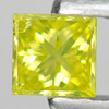 0.13 Ct. Good Color Square Princess Cut Natural Yellow Loose Diamond