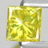 0.15 Ct. Good Color Square Princess Cut Natural Yellow Loose Diamond