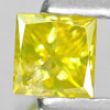 0.16 Ct. Nice Cutting Square Princess Cut Natural Yellow Loose Diamond
