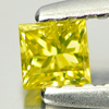 0.16 Ct. Good Cutting Square Princess Cut Natural Yellow Loose Diamond