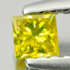 0.17 Ct. Good Color Square Princess Cut Natural Yellow Loose Diamond