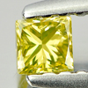0.18 Ct. Nice Color Square Princess Cut Natural Yellow Loose Diamond