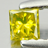 0.16 Ct. Nice Cutting Square Princess Cut Natural Yellow Loose Diamond