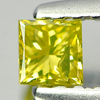 0.15 Ct. Good Cutting Square Princess Cut Natural Yellow Loose Diamond