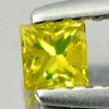 0.14 Ct. Nice Cutting Square Princess Cut Natural Yellow Loose Diamond