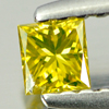 0.16 Ct. Nice Cutting Square Princess Cut Natural Yellow Loose Diamond