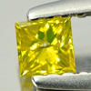 0.15 Ct. Good Cutting Square Princess Cut Natural Yellow Loose Diamond