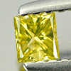 0.15 Ct. Good Color Square Princess Cut Natural Yellow Loose Diamond