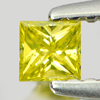 0.15 Ct. Good Color Square Princess Cut Natural Yellow Loose Diamond