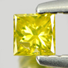0.14 Ct. Good Color Square Princess Cut Natural Yellow Loose Diamond