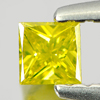0.15 Ct. Good Color Square Princess Cut Natural Yellow Loose Diamond