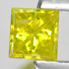 0.15 Ct. Good Color Square Princess Cut Natural Yellow Loose Diamond
