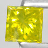 0.14 Ct. Good Color Square Princess Cut Natural Yellow Loose Diamond