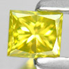 0.18 Ct. Good Color Square Princess Cut Natural Yellow Loose Diamond
