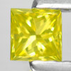 0.14 Ct. Good Color Square Princess Cut Natural Yellow Loose Diamond