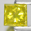 0.15 Ct. Good Color Square Princess Cut Natural Yellow Loose Diamond