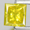 0.15 Ct. Good Color Square Princess Cut Natural Yellow Loose Diamond