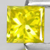 0.17 Ct. Good Color Square Princess Cut Natural Yellow Loose Diamond