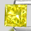 0.16 Ct. Good Color Square Princess Cut Natural Yellow Loose Diamond