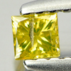 0.16 Ct. Nice Cutting Square Princess Cut Natural Yellow Loose Diamond