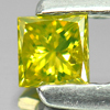 0.17 Ct. Nice Cutting Square Princess Cut Natural Yellow Loose Diamond