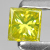 0.14 Ct. Good Color Square Princess Cut Natural Yellow Loose Diamond