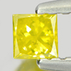 0.16 Ct. Good Color Square Princess Cut Natural Yellow Loose Diamond