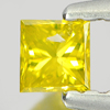 0.15 Ct. Good Color Square Princess Cut Natural Yellow Loose Diamond