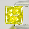 0.17 Ct. Good Color Square Princess Cut Natural Yellow Loose Diamond