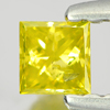 0.14 Ct. Good Color Square Princess Cut Natural Yellow Loose Diamond