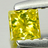 0.14 Ct. Nice Color Square Princess Cut Natural Yellow Loose Diamond