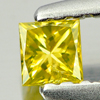 Loose Diamond Yellow 0.15 Ct. Square Princess Cut 2.8 x 2.7 Mm. Natural Belgium