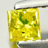 0.16 Ct. Good Color Square Princess Cut Natural Yellow Loose Diamond