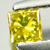 0.13 Ct. Good Color Square Princess Cut Natural Yellow Loose Diamond