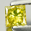 0.18 Ct. Square Princess Cut Size 2.9 x 2.8 Mm. Natural Yellow Loose Diamond