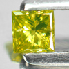 0.14 Ct. Nice Color Square Princess Cut Natural Yellow Loose Diamond