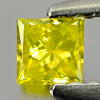 0.18 Ct. Nice Color Square Princess Cut Natural Yellow Loose Diamond