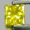 0.18 Ct. Nice Color Square Princess Cut Natural Yellow Loose Diamond