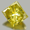 Yellow Loose Diamond 0.20 Ct. Square Princess Cut 3 x 3 Mm. Natural Belgium