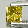 0.18 Ct. Good Color Square Princess Cut Natural Yellow Loose Diamond Belgium