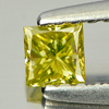 0.18 Ct. Good Color Square Princess Cut Natural Yellow Loose Diamond Belgium