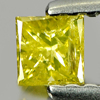 0.18 Ct. Nice Color Square Princess Cut Natural Yellow Loose Diamond